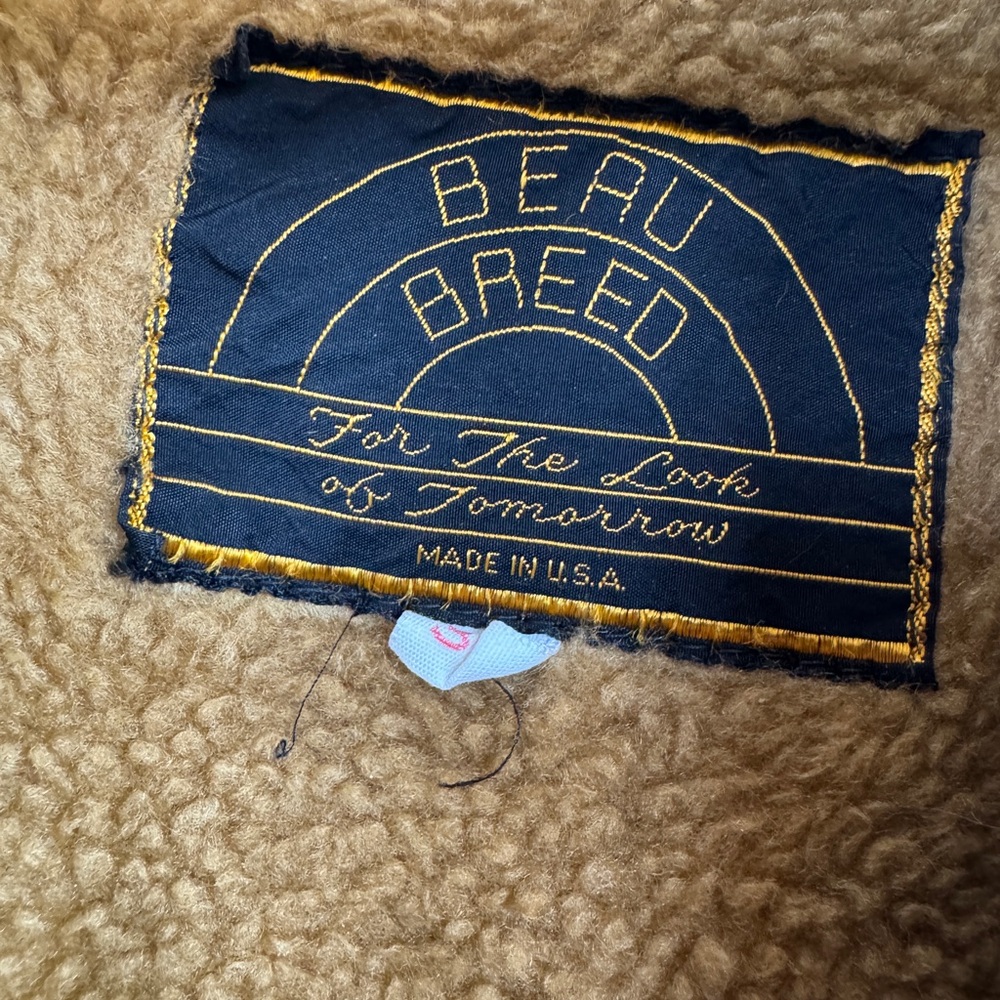 Vintage Beau Breed Sherpa Lined Leather Jacket - Picture 3 of 5